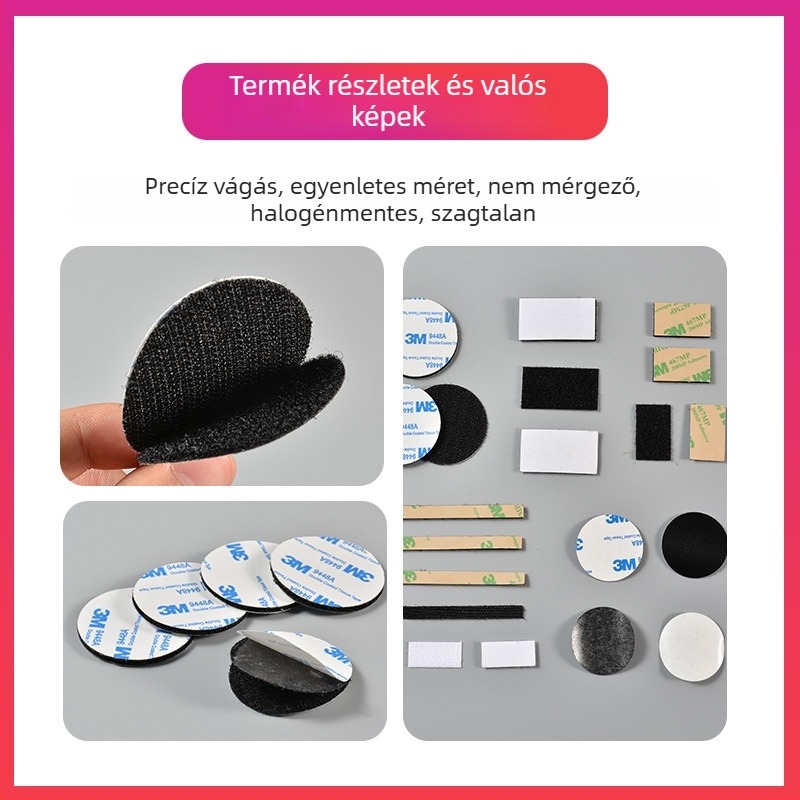 Önmagával ragadó Velcro szalag, hőálló, csúszásgátló rögzítés, erős tapadással