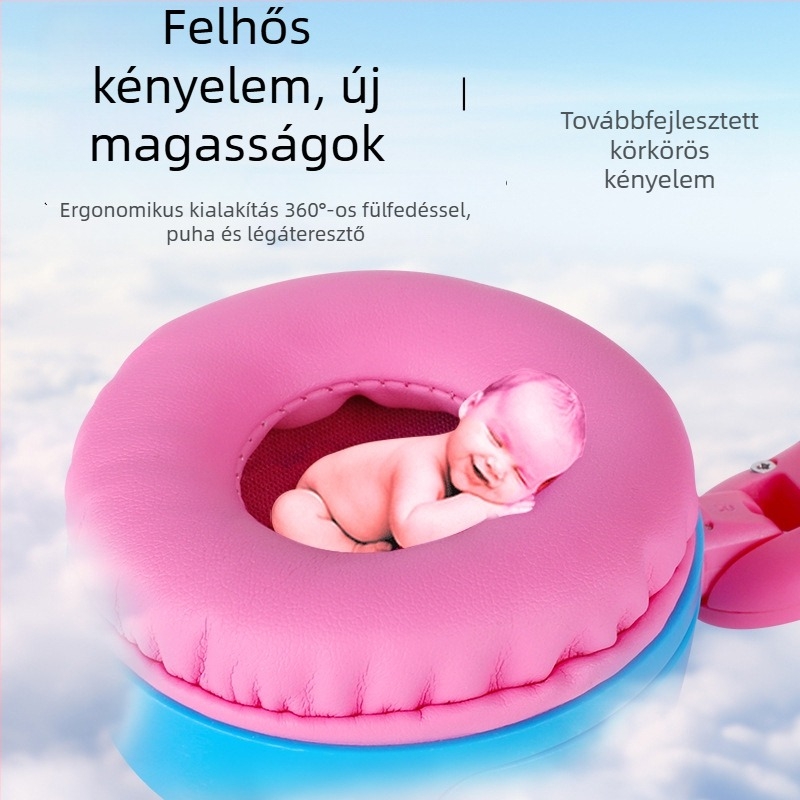 BT33 Bluetooth fejhallgató Cartoon mintával, fejre illeszkedő, sztereó hangzás, diákoknak és gyerekeknek
