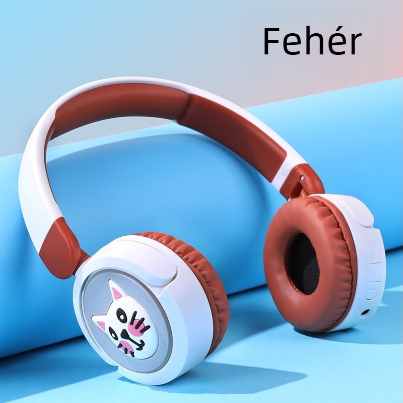 BT33 Bluetooth fejhallgató Cartoon mintával, fejre illeszkedő, sztereó hangzás, diákoknak és gyerekeknek