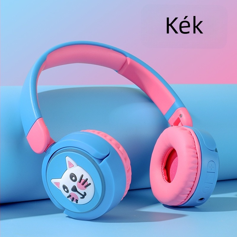 BT33 Bluetooth fejhallgató Cartoon mintával, fejre illeszkedő, sztereó hangzás, diákoknak és gyerekeknek