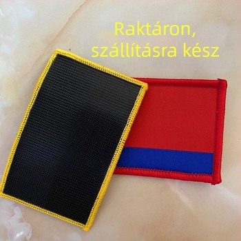 Velcro-záras karpánt zászlólogóval, PVC puha gumi, szövött jelvény, színes zászló, ragasztó hátoldal