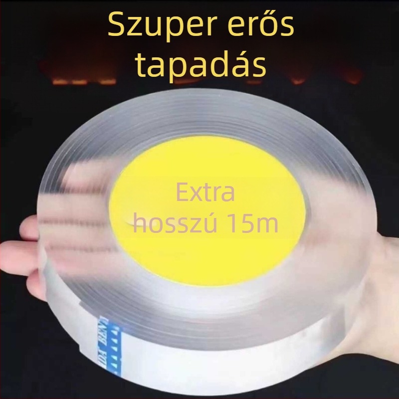 Nano kettős oldalú szalag, átlátszó és vízálló, erős tapadással