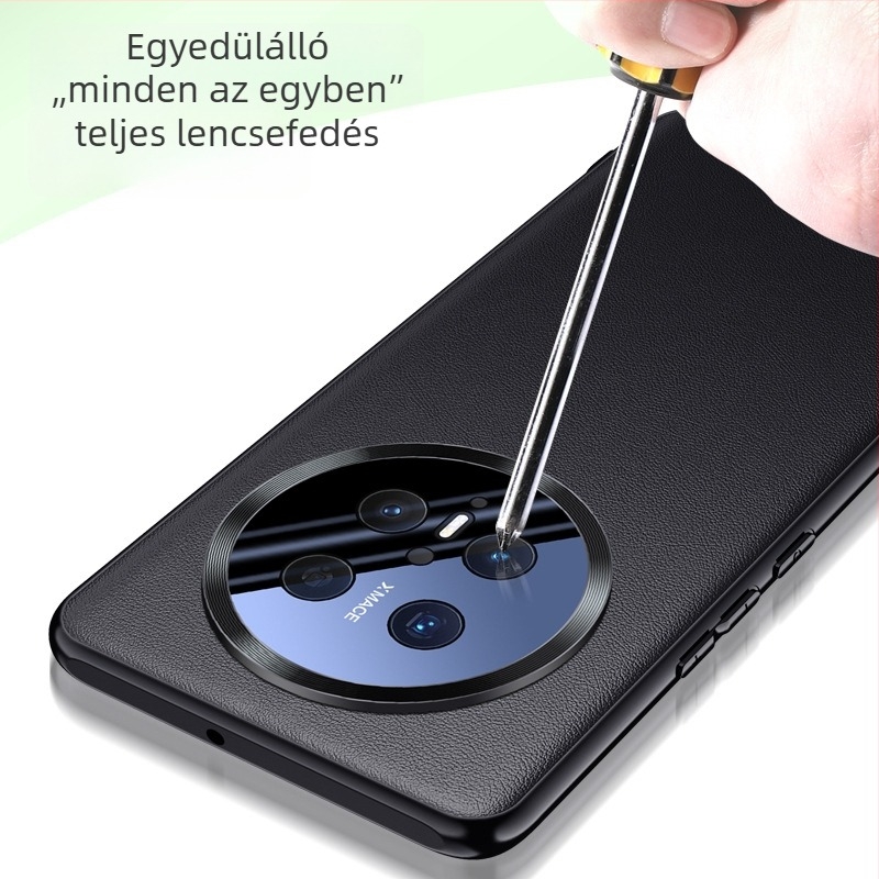Huawei Mate70-sorozat tok teljes fedéssel, műbőrrel és akril lencsével, divatos, könnyed lux üzleti stílusban