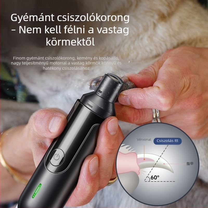 Elektronikus körmifúró háziállatok számára – kutyák és macskák körmeinek reszelése és manikűr, kölyökkutyáktól a nagytestű kutyákig
