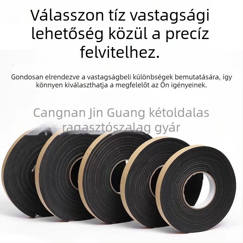 EVA habszalag ajtókhoz és ablakokhoz – hangszigetelés, tömítés és vibrációcsillapítás, 1-6 mm vastagság