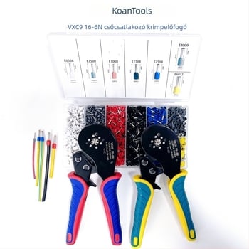 KOANTOOLS VXC916-6N Terminál crimpelő fogó, tubus terminálokhoz, 0,08–16 mm