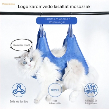 Kutyafürdőhám rögzített ápolóeszközzel a karmok vágásához, mancsok mosásához és a karmolás/ harapás megelőzéséhez