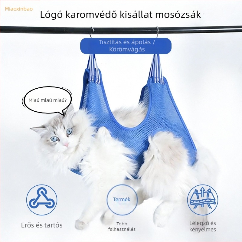 Kutyafürdőhám rögzített ápolóeszközzel a karmok vágásához, mancsok mosásához és a karmolás/ harapás megelőzéséhez