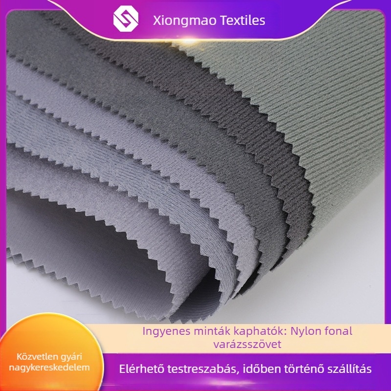 Nylon csuklópánt bolyhos szövettel és fényes fonallal, PVC címke és Velcro zárás