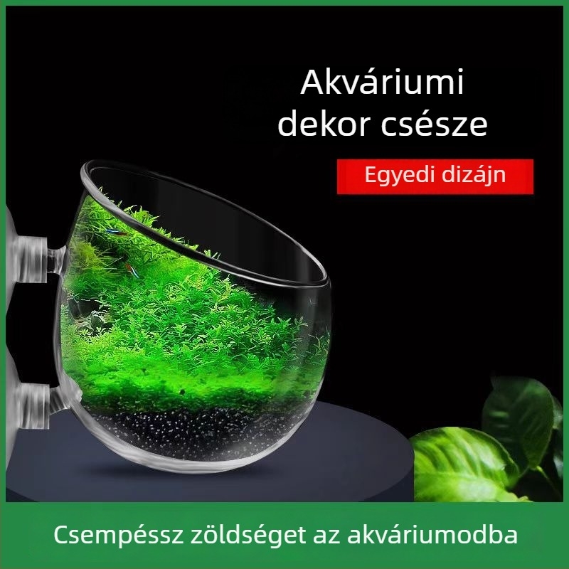 Mini akvárium tájépítő pohár vízinövényekhez