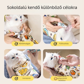 Macska ápoló kendő — többfunkciós öntapadó anyag tisztításra, karmolás elleni védelem és a menekülés megakadályozása