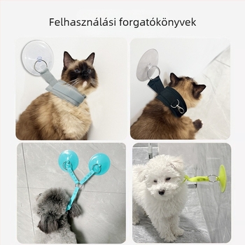 Macska és kutya fürdető rögzítő eszköz, fürdető segédeszköz, szőrzet formázás és körömvágás