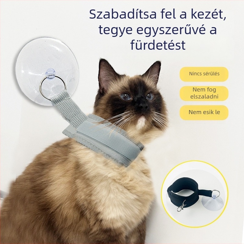 Macska és kutya fürdető rögzítő eszköz, fürdető segédeszköz, szőrzet formázás és körömvágás