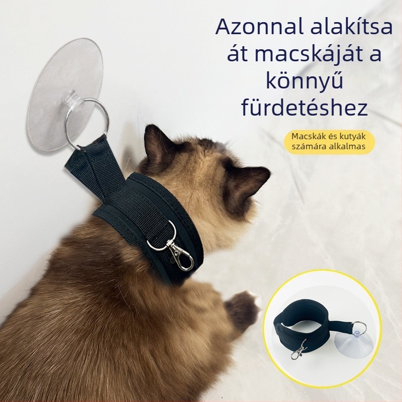 Macska és kutya fürdető rögzítő eszköz, fürdető segédeszköz, szőrzet formázás és körömvágás