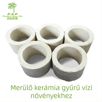 Kerámiából készült, víz alatti növényekhez való gyűrű