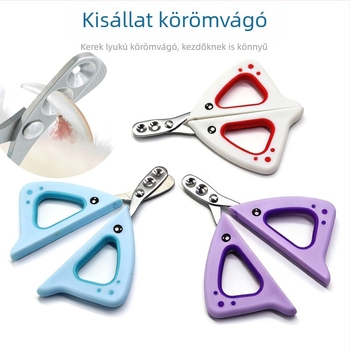 Macskáknak készült körömvágó olló, háziállatok részére, aranyos cicáknak, kör alakú nyílással