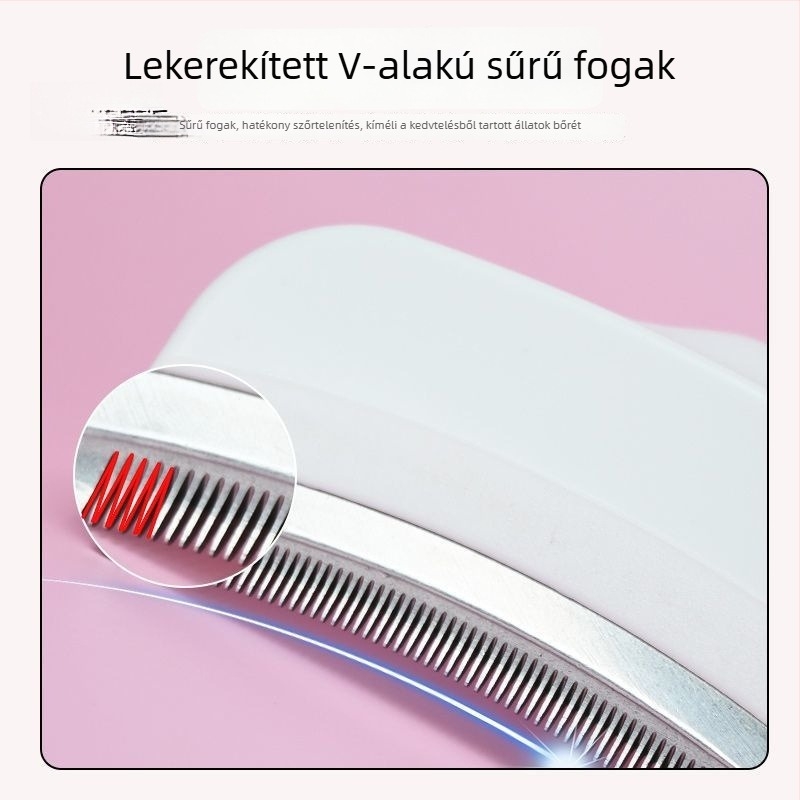 Hosszú szőrű macskák számára készült macskaszőr kímélő fésű