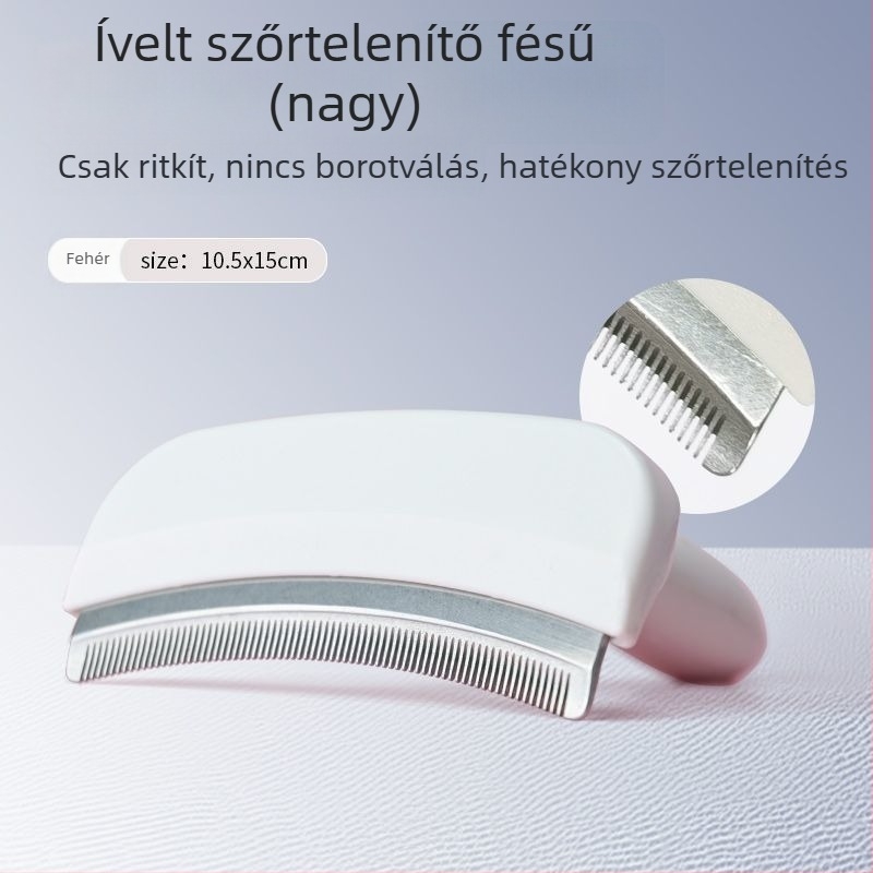 Hosszú szőrű macskák számára készült macskaszőr kímélő fésű