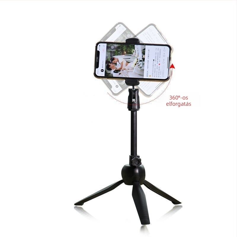 Új, állítható asztali telefontartó trípód 360°-os forgással sorozatok nézéséhez