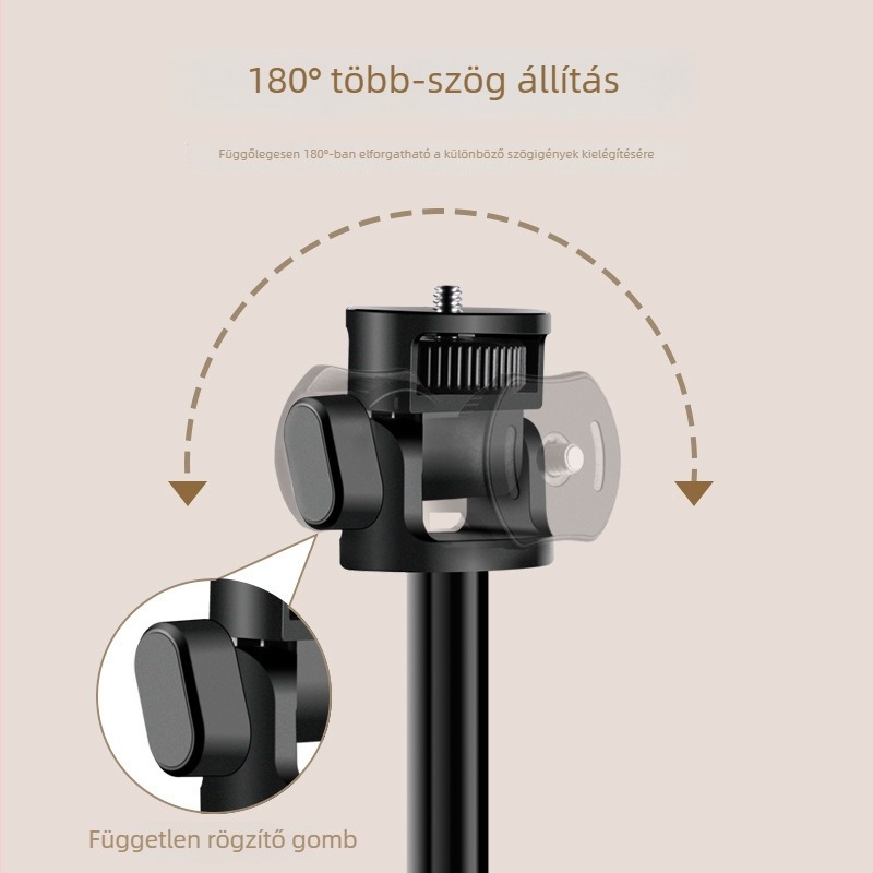 Kültéri, 2 m magas padlón álló állvány négy szakaszos magasságállítással, megerősített tartó telefontartóval, teleszkópos, hordozható