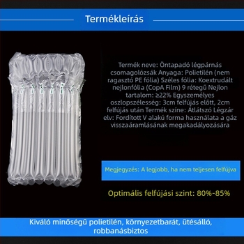 20–oszlopos 43 cm-es légoszlopos táska, felfújható buborékos oszlopos tekercs, vastagított csomagolóanyag