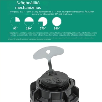 5004 Automatikus forgó földalatti permetezőfej visszahúzható mechanizmussal kertekhez és parkokhoz
