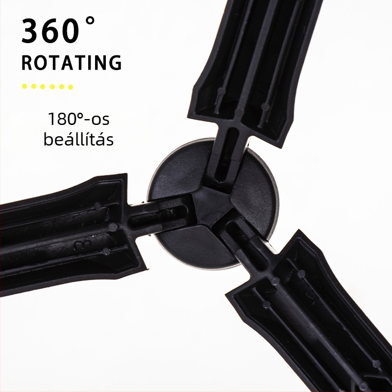 Asztali mini tripod mobiltelefonhoz élő közvetítéshez fényvetővel, 19 cm-es asztali állvány
