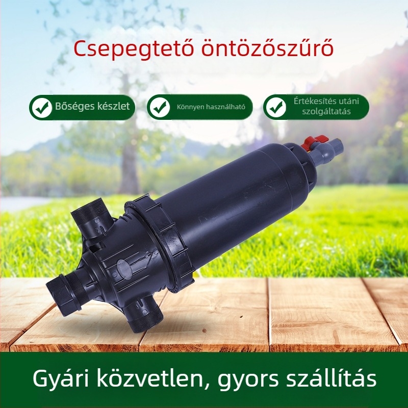 Kivehető hálószűrő cseppöntözéshez, automatikus öblítéssel