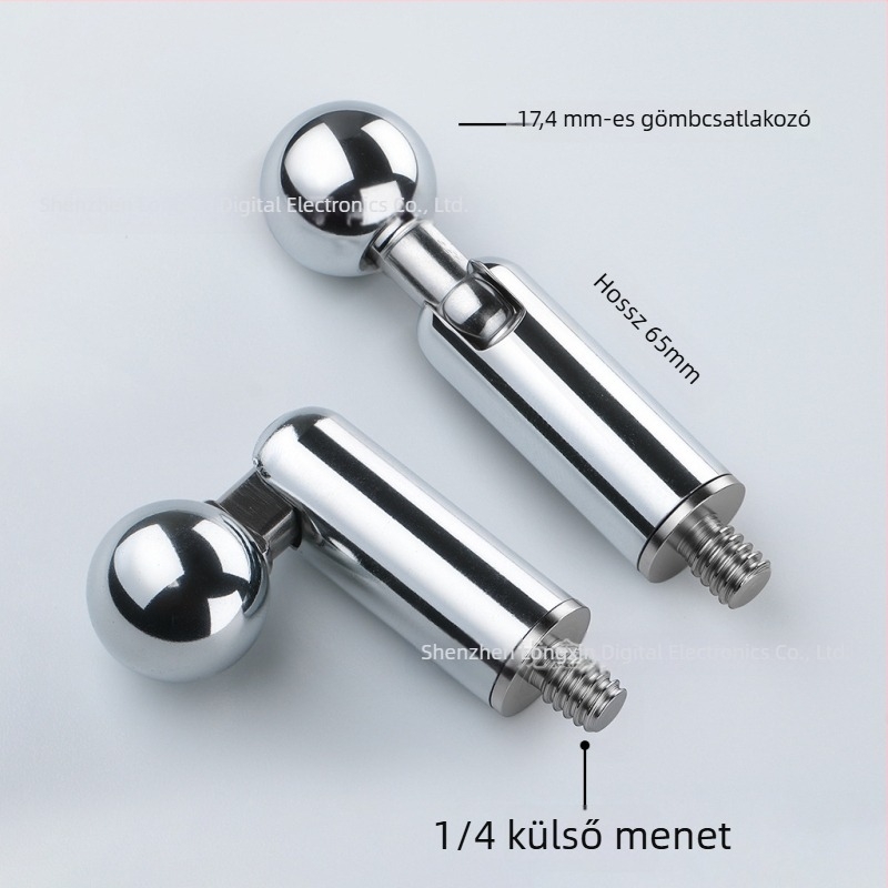 Fém Pan/Tilt gömbfej mobiltelefonos élő közvetítéshez, kiegészítő 1/4-es csavarral ellátott állványhoz és mikrofonkarhoz