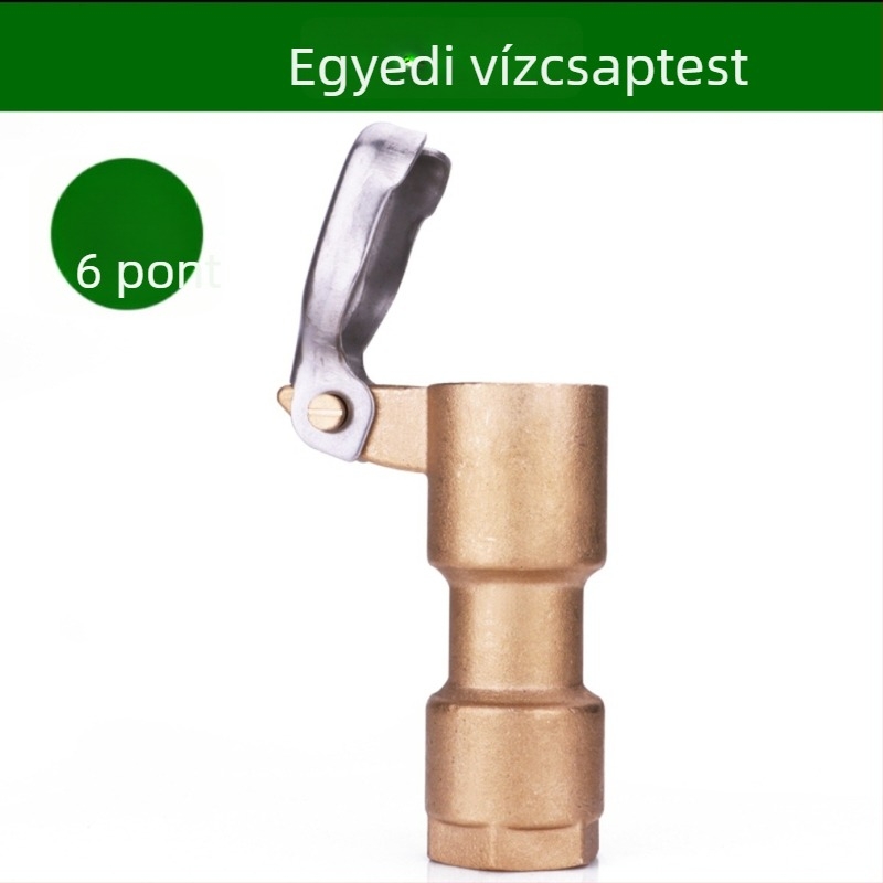 6 darabos sárgaréz gyors vízcsap készlet öntözéshez, vízkinyerő készülék, sárgaréz vízcsap tájépítéshez és kertészkedéshez