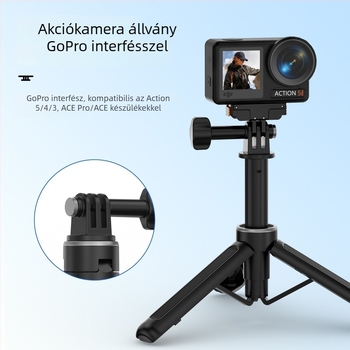 GoPro élő közvetítésre szánt tripod DJI Action kamerához, mini teleszkópos selfie bot, hordozható