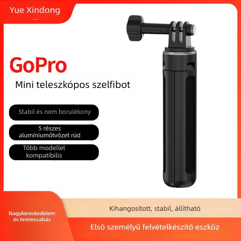 GoPro élő közvetítésre szánt tripod DJI Action kamerához, mini teleszkópos selfie bot, hordozható