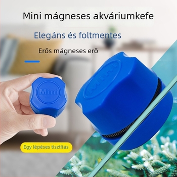 Mini mágneses akváriumi üveg algatisztító szivaccsal