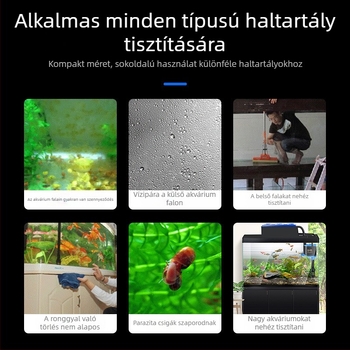 Mini mágneses akváriumi üveg algatisztító szivaccsal