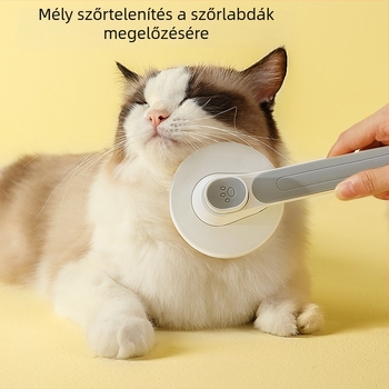 Kutyák és macskák gondozó fésű — szőrhullás eltávolítása, masszázs, szétkefélés, automatikus nyitás, öntisztító tűs fésű