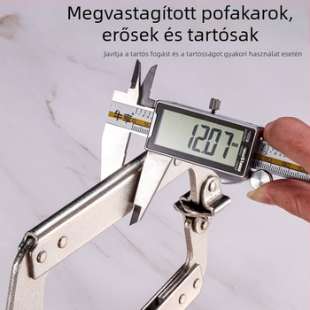 Ipari osztályú, nehéz felhasználású csempefogó, C-típus, vastagított kialakítás, hosszú nyitású, többfunkciós