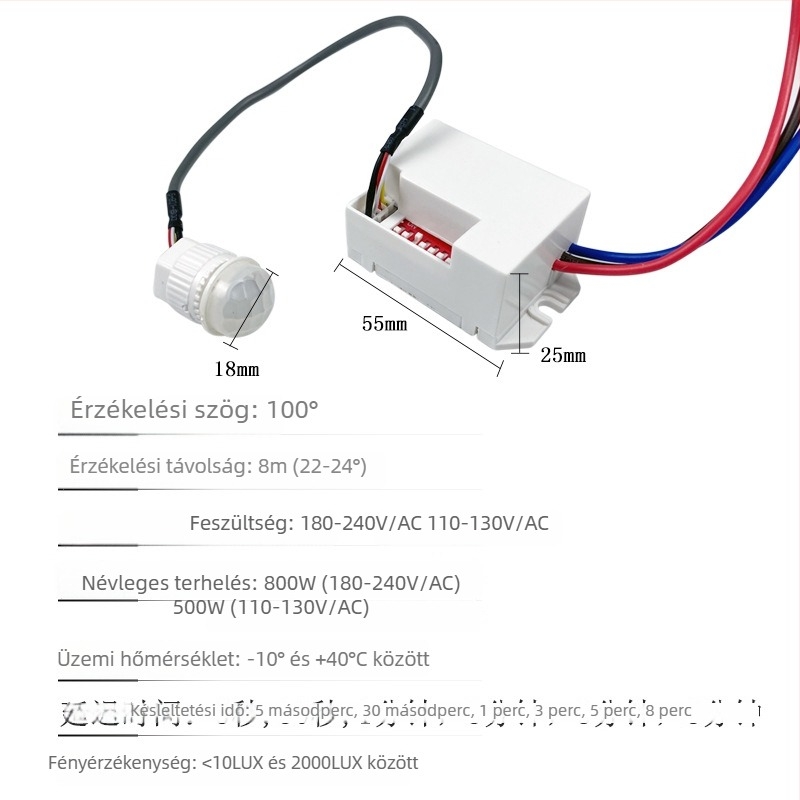 220V LED modul fényérzékelővel és PIR mozgásérzékelővel okos otthoni világításhoz