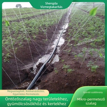 Giclee sorozat mikro permetező szalag öntözéshez, PP anyag, megerősített és kopásálló, fekete