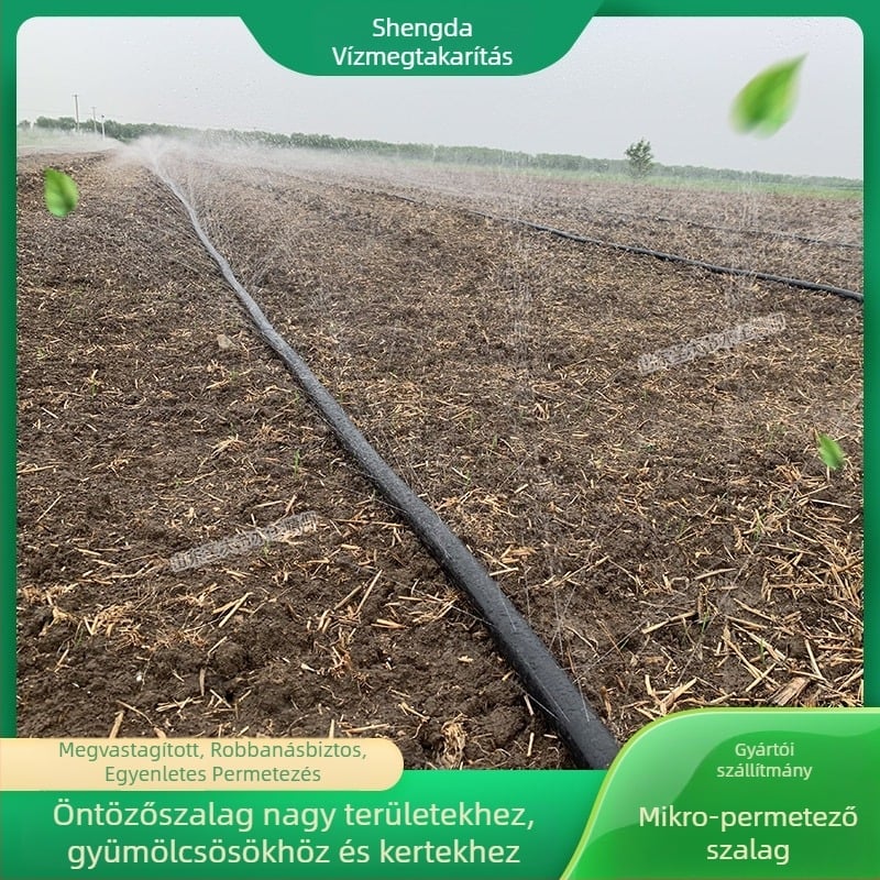 Giclee sorozat mikro permetező szalag öntözéshez, PP anyag, megerősített és kopásálló, fekete