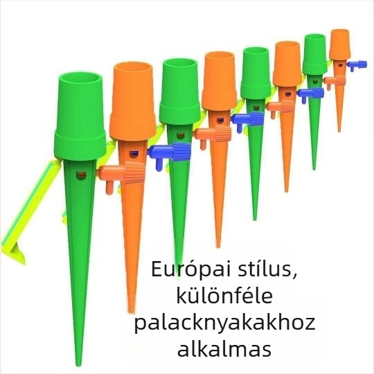 Automatikus öntözőberendezés cserepekhez, állítható vízhozammal és kapcsolóval