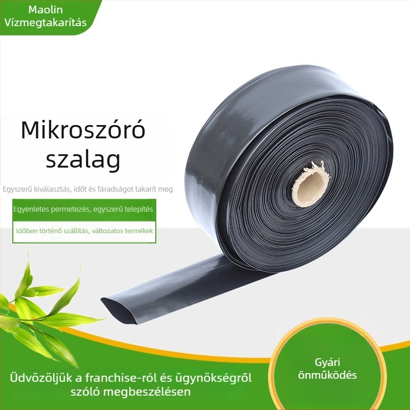 Maolin PE mikro-szórócső zöldséges üvegházi öntözéshez, 2 hüvelyk, 7 lyukú, fekete