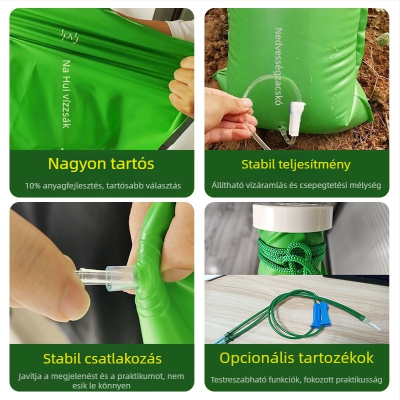 Állítható faöntöző zsákok automata cseppöntözéssel, tartósak nagy fákhoz