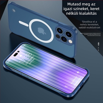iPhone 17 Pro keret nélküli tok, vékony és könnyű, ütésálló, MagSafe és vezeték nélküli töltés