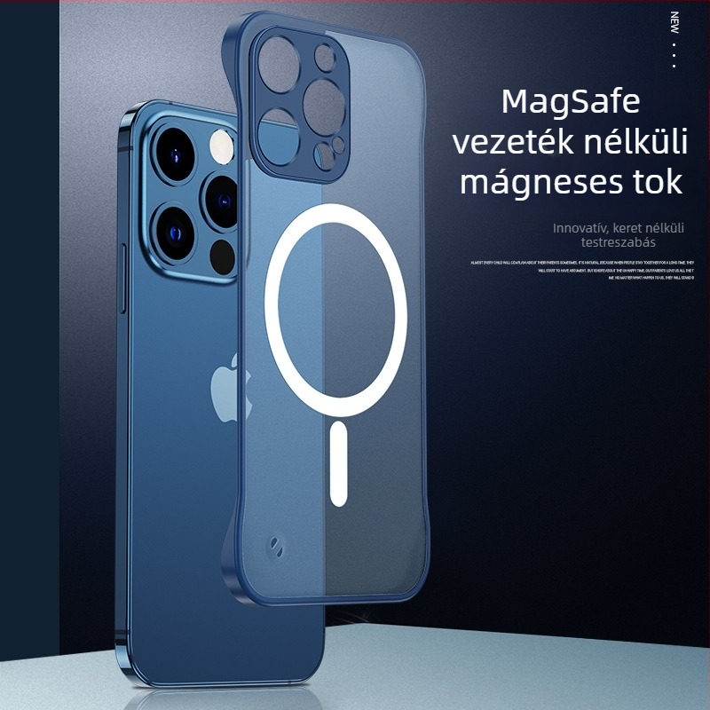 iPhone 17 Pro keret nélküli tok, vékony és könnyű, ütésálló, MagSafe és vezeték nélküli töltés