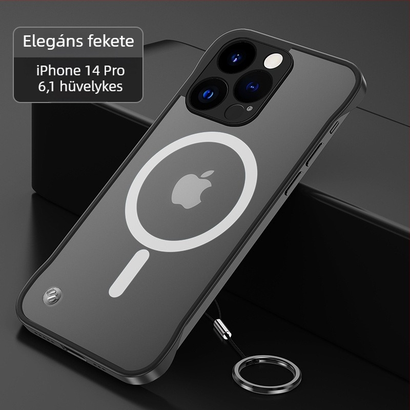 iPhone 17 Pro keret nélküli tok, vékony és könnyű, ütésálló, MagSafe és vezeték nélküli töltés