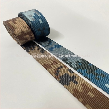 10-50 mm amerikai mintájú kamuflázs webbing taktikai mellényhez, hátizsákhoz és poggyászhoz – biztonsági kiegészítő