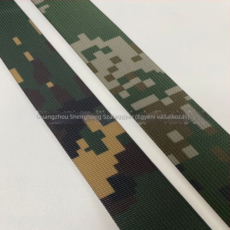 10-50 mm amerikai mintájú kamuflázs webbing taktikai mellényhez, hátizsákhoz és poggyászhoz – biztonsági kiegészítő