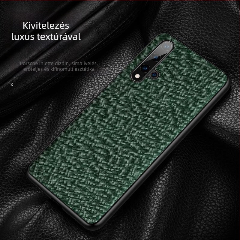 Huawei Honor 20s hátlapi tok keresztezett mintázatú, Play4T Pro ütésálló védelem