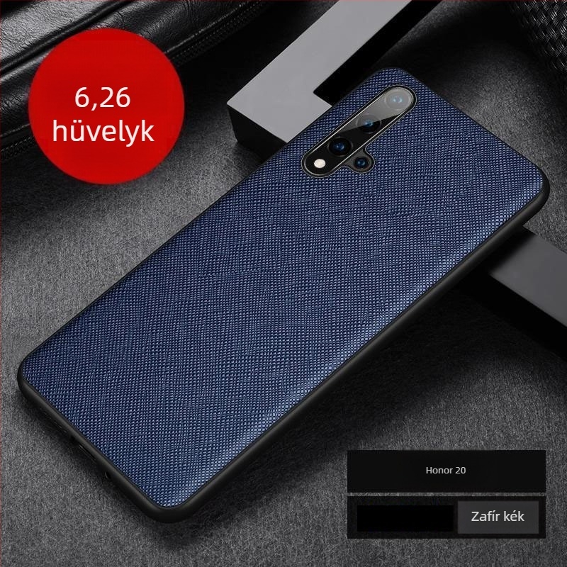 Huawei Honor 20s hátlapi tok keresztezett mintázatú, Play4T Pro ütésálló védelem