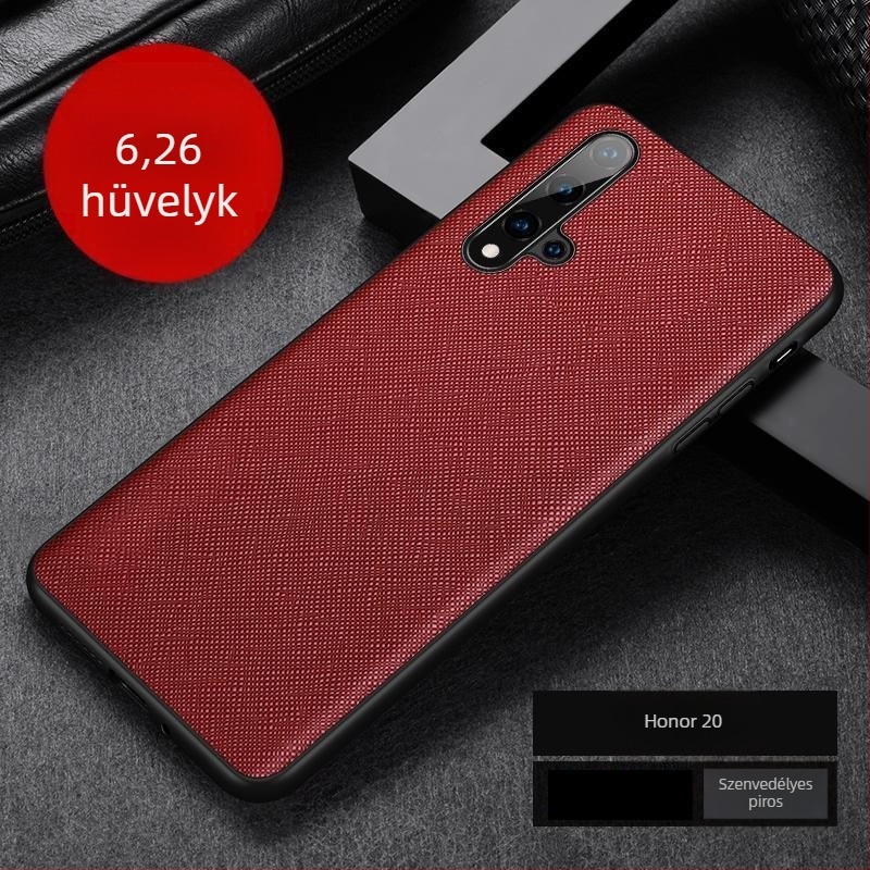 Huawei Honor 20s hátlapi tok keresztezett mintázatú, Play4T Pro ütésálló védelem